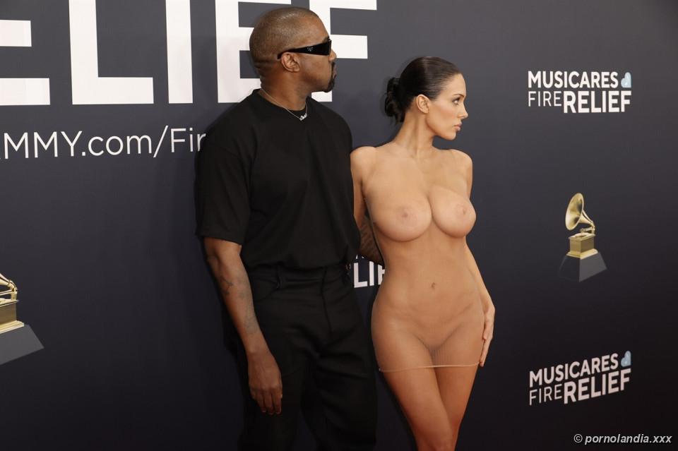 Bianca Censori pelada no Grammy com vestido transparente - Foto 246389