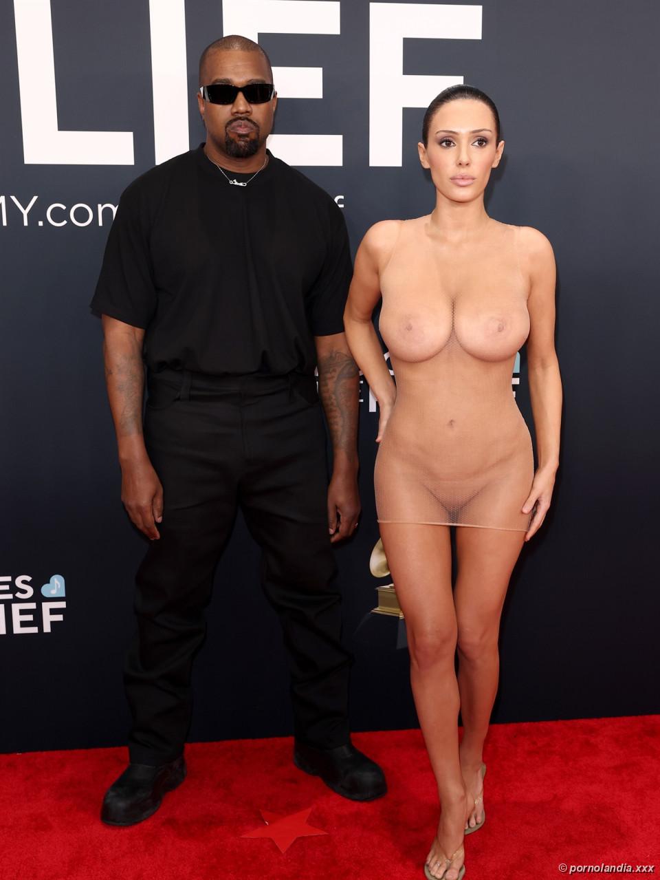 Bianca Censori pelada no Grammy com vestido transparente - Foto 246394