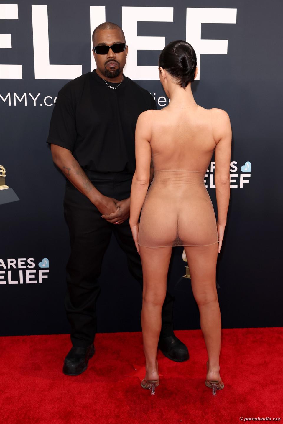 Bianca Censori pelada no Grammy com vestido transparente - Foto 246402