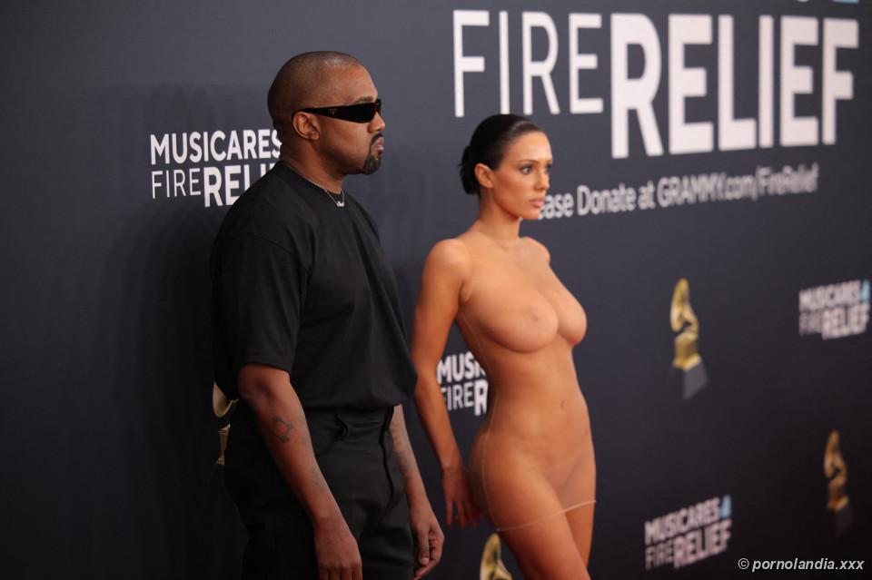 Bianca Censori pelada no Grammy com vestido transparente - Foto 246403